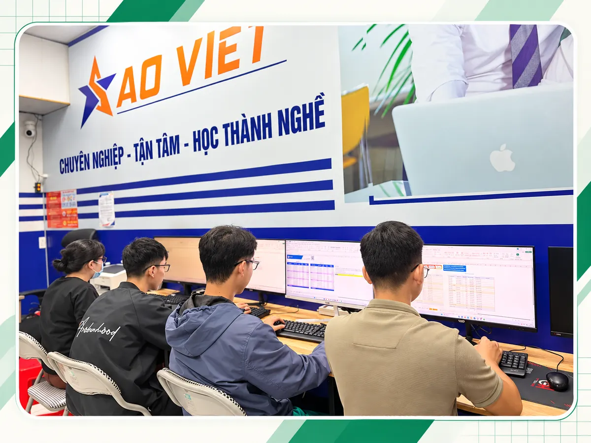 Ảnh minh họa thiết kế từ lớp tin học thực tế do chủ website cung cấp, dùng cho nội dung Excel không tìm thấy kết quả tra cứu: ghi gì để buổi học kèm hiệu quả?.